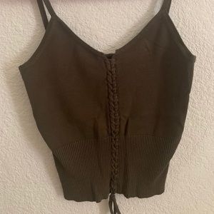 Olive green tank top